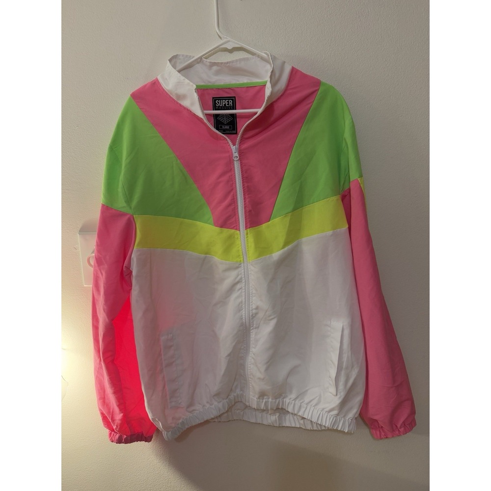Super Massive Shop‎ 90s Style Windbreaker Jacket Womens Size XL SOLD OUT SIZE